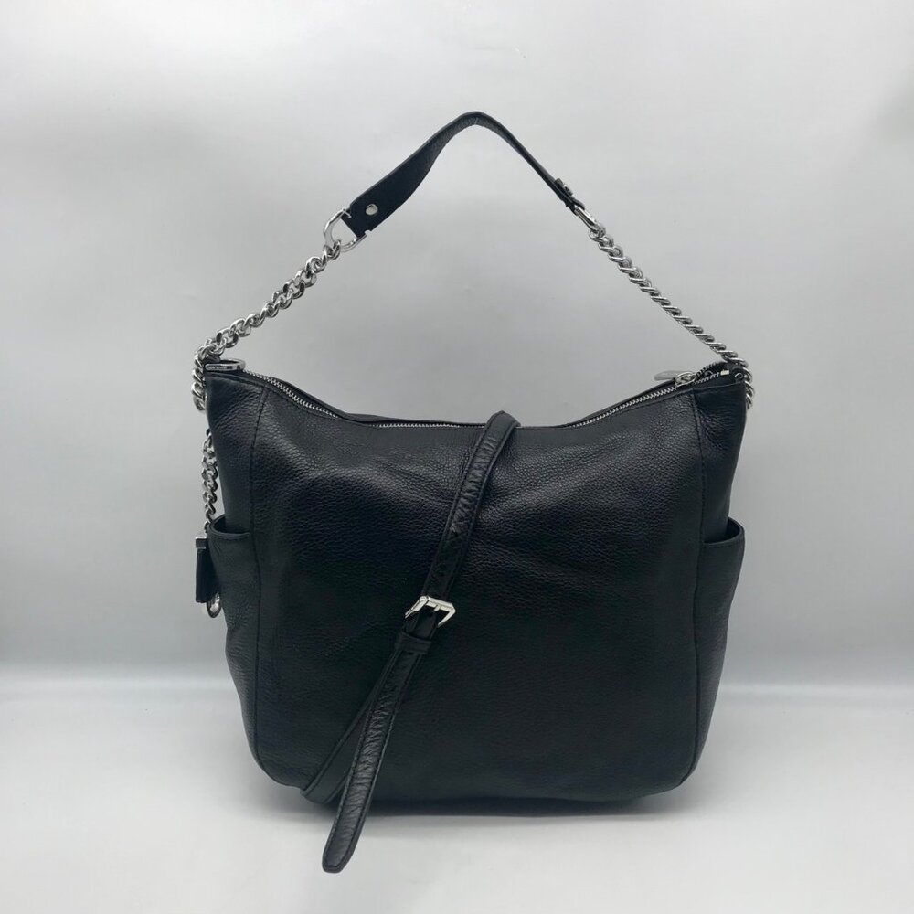 Michael Kors Black Leather Chandler Convertible Shoulder Bag. - Picture 2 of 10
